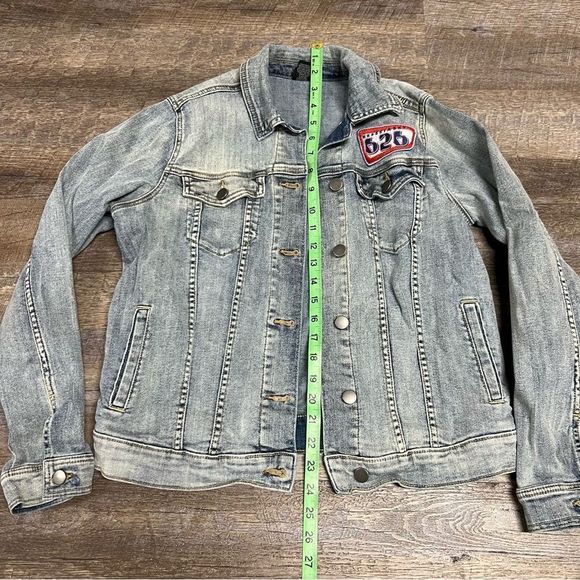 Lilo & Stitch Jean jacket Womens Medium Aloha Denim Ohana Patches Disney - Picture 2 of 9